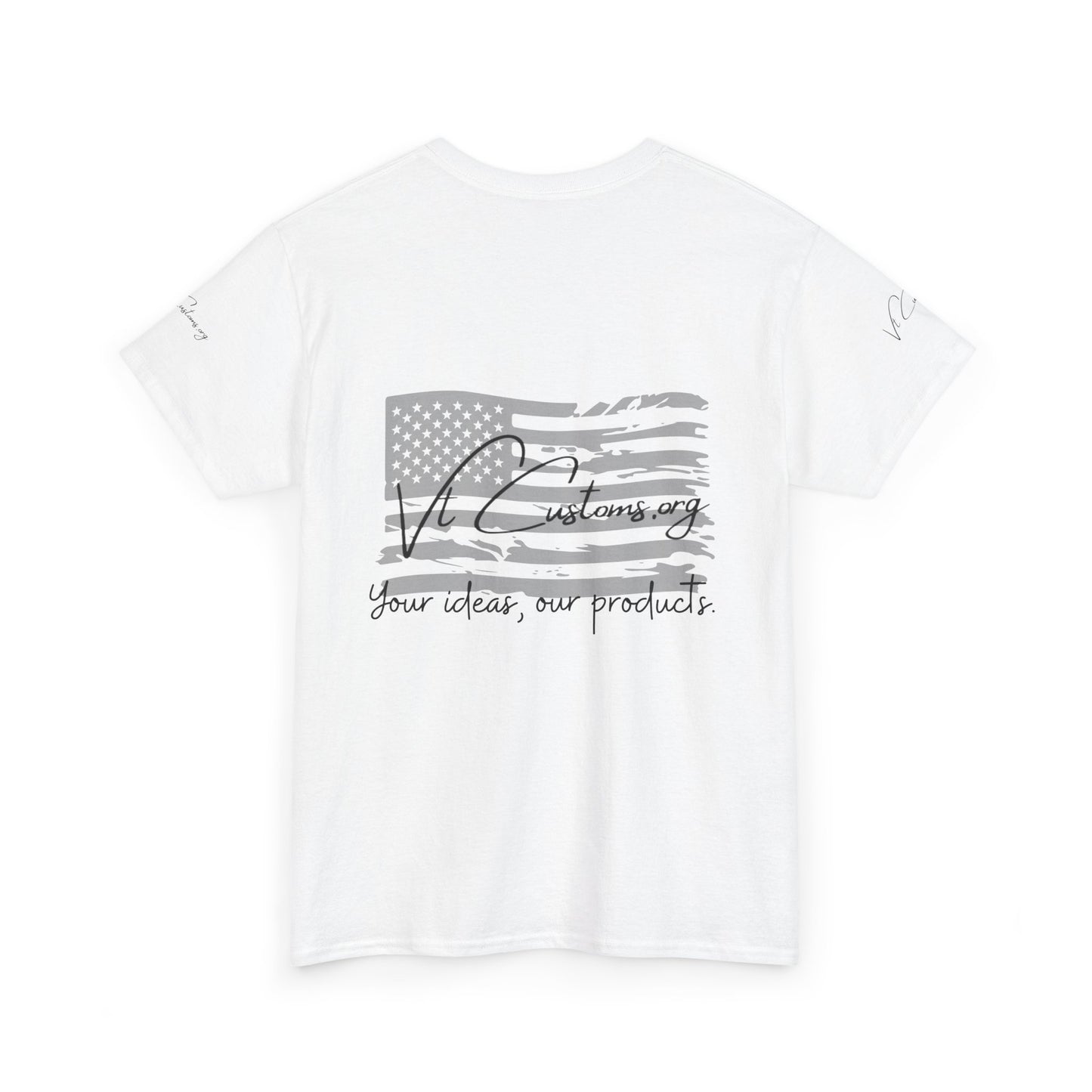 Signature Script Cotton Tee — VC Customs 'Custom Laser Engraved' Graphic